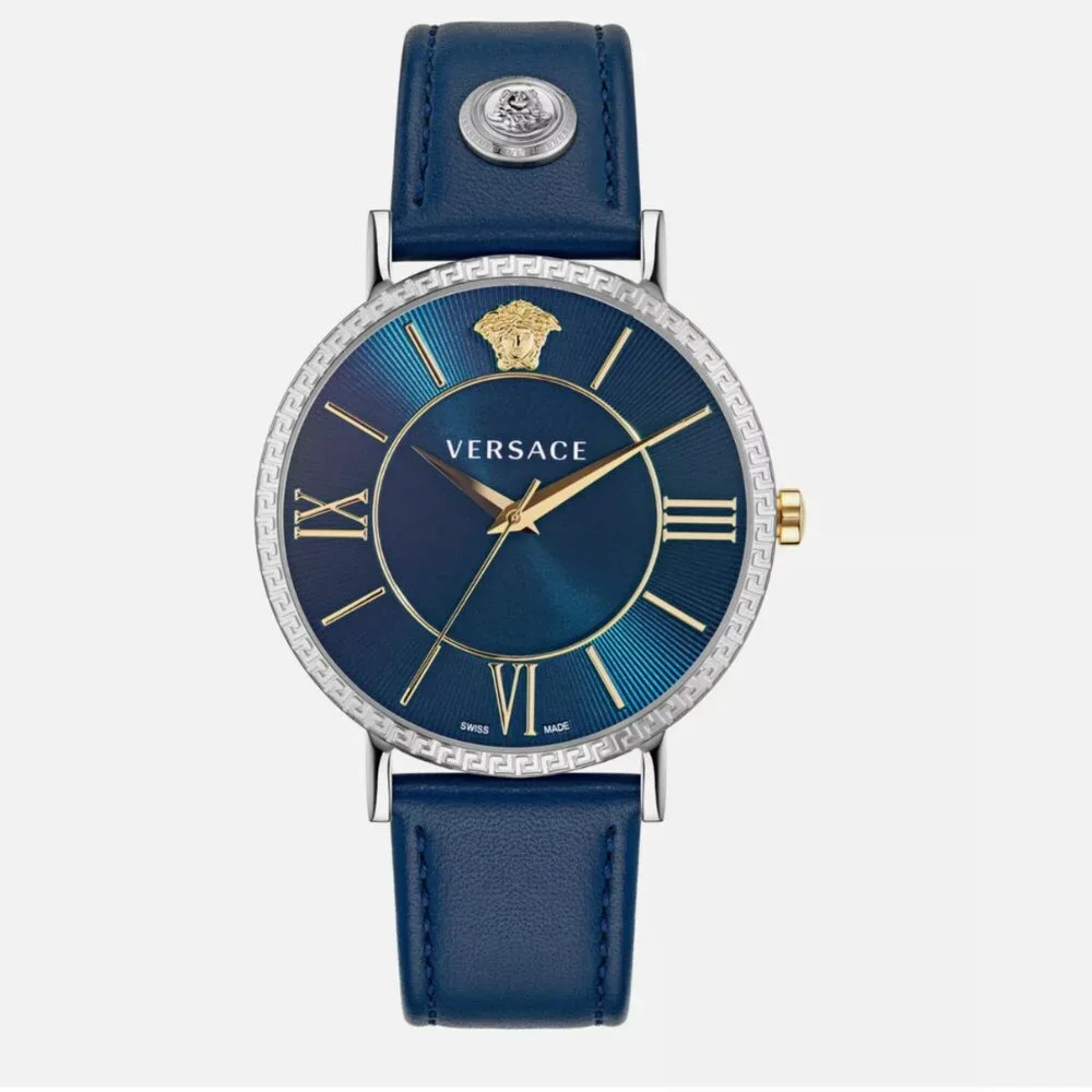 Versace Mens Stainless Steel 42mm Strap Watch